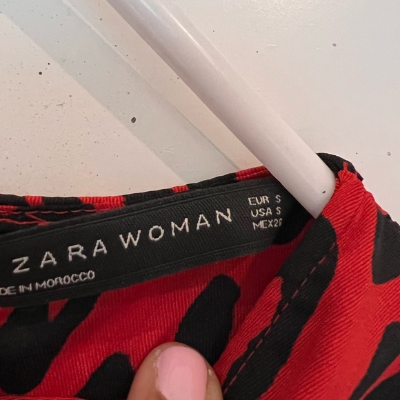 Zara Red Silk Dress - Picture 2 of 2